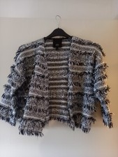 River Island Black And White Fringe  Jacket, good condition 