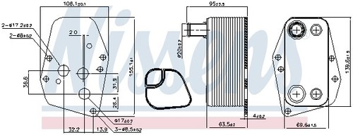 Nissens nis 90904 oil cooler - nissens,