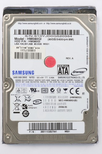 Samsung hm080gi 80gb - samsung, 2.5"