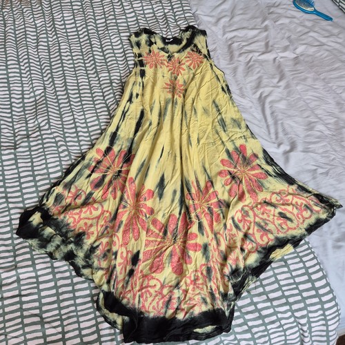 Yellow black tie dye - black, tie-dye