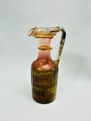 Early roman glass jug ribbed - jug,