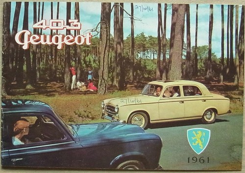 Peugeot 403 car - peugeot, brochure