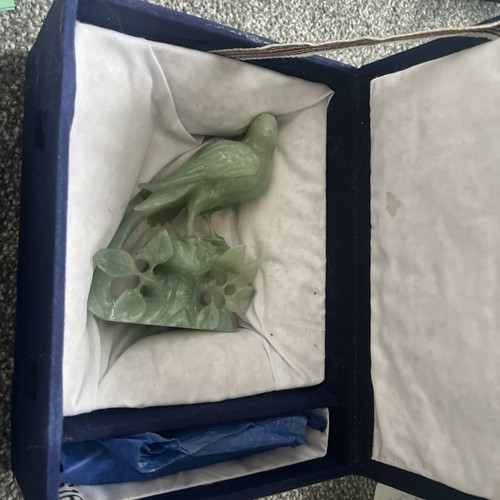 Jade bird carving ornament - jade,