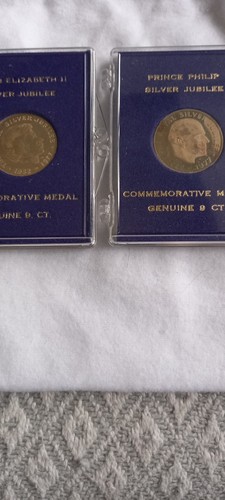 Qe11 and prince philip 9ct - and,