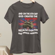 God Created British Army T-shirt Lest We Forget Armed Soldier Poppy Flower Hero