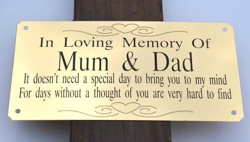 Memorial bench plaque - memorial, solid
