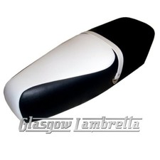 Vespa GT, GTR, VBB, SS etc Scooter CLASSIC STYLE SEAT IN TWO TONE BLACK & WHITE