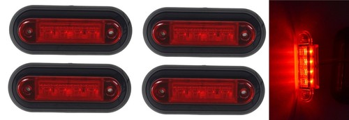 4pcs red led side - red,