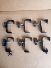 6 x Black 50mm Hook G Clamp