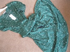 Navy & Green Silk Dress 