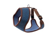Tweed Dog Harness with Memory