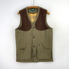 Le Chameau Tweed Shooting Vest Mens Medium Green Noble LCX Gilet Waistcoat