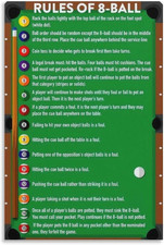 Billiards Poster Rules of 8