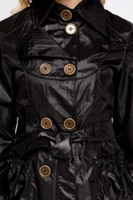 SIZE UK 8 S BLACK SHIMMER PVC