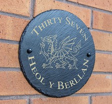 Personalised 30cm Round Slate