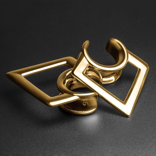 Geometric diamond hanger gold - diamond,
