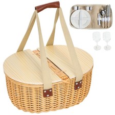 Light Brown Wicker Picnic