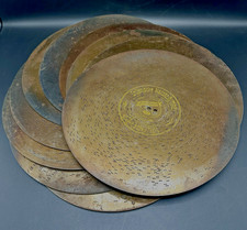 Antique Symphonion Music Box Discs Bundle 13 5/8'' Metal Records x 10 (Lot 3)