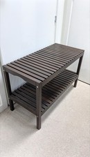 Ikea Molger Dark Brown Bench Stool Storage Bathroom Shoes Rack Shelf Books Stand