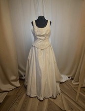 Satin Ivory Victoria Jane by Ronald Joyce Wedding Dress Size 16