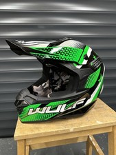 Wulf Motocross Mx Helmet Size Small with Goggles Youth Kids great condition