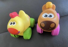 Playskool vintage wheel pals chicken & horse Toys Push Along Collectibles