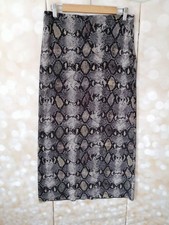 Zara Womens Skirt Maxi Long Stretch Pull On Animal Print Lined Size L Beige Mix