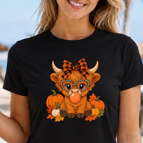 Autumn highland cow - highland,