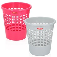 2 x Curver Colourful Plastic Waste Bin Basket Home Plastic Dustbin Rubbish Trash