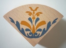 Art Nouveau,Decorative Corner,Rubber Ink Stamps.Wooden Mount Block.NEW.