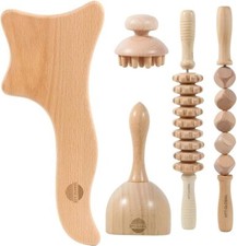 HTT GLOBAL Wood Therapy Massage Tools  for Full Body (5Pcs)