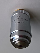 Leitz Wetzlar NPL Fluotar 10/0.30 170/- microscope objective, pristine