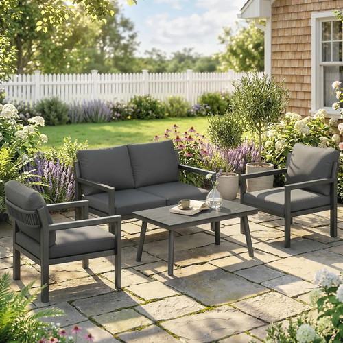 Garden rattan sofa - rattan, coffee