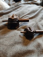 Pair of African hand carved Music Instruments , Bull Frogs In Design