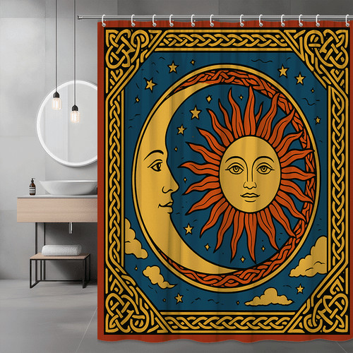 Celestial sun moon shower - moon,