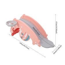 2-in-1 Children Kids Rocking Horse Slide  Children's Toy  Plastic Indoor Outdoor