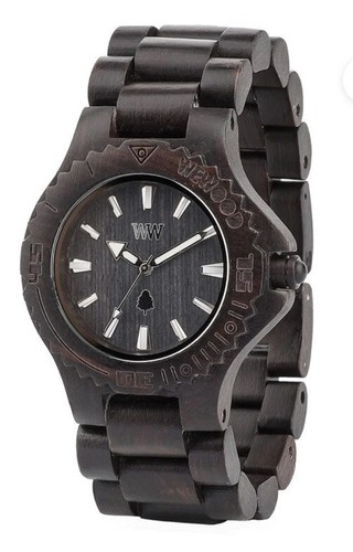 Wewood date black wooden watch - wewood,
