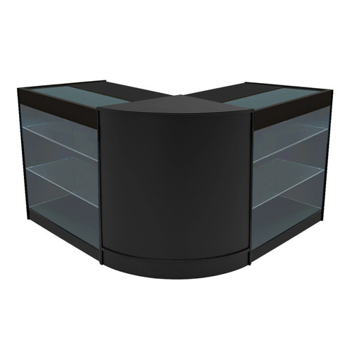 Black shop counter set helios - black,