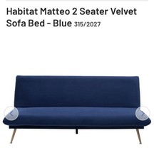 Blue sofa bed two seater - two,
