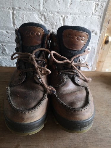 Ecco men brown leather boots - men's,