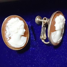 CAMEO Vintage Cameo Earrings