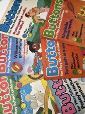 6 x BUTTONS For Play School Children -Vintage Comics Bundle 1986- Postman Pat