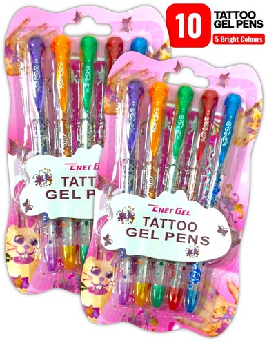 Temporary tattoo gel pens - 10,