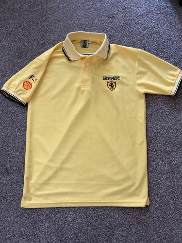 Vintage ferrari yellow polo - vintage,
