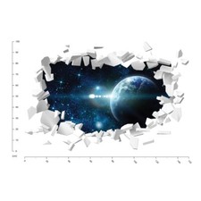 Outer Space White Brick 3D