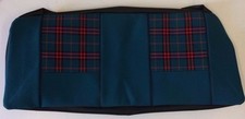 Classic Mini Rear Seat Cushion Cover - Blue Tartan/Blue Plain - HPA105210JCZ