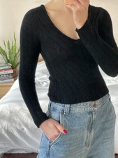 PRADA black 100% cashmere