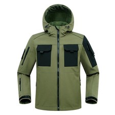 Mens Waterproof Soft Shell Jacket Tactical Hooded Winter Warm Military Coat 2025