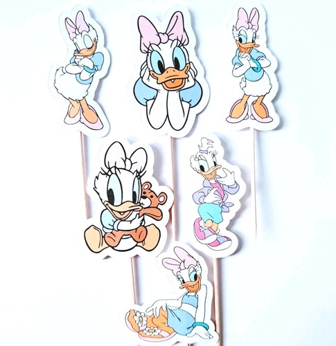 Daisy duck cupcake toppers - duck, x6