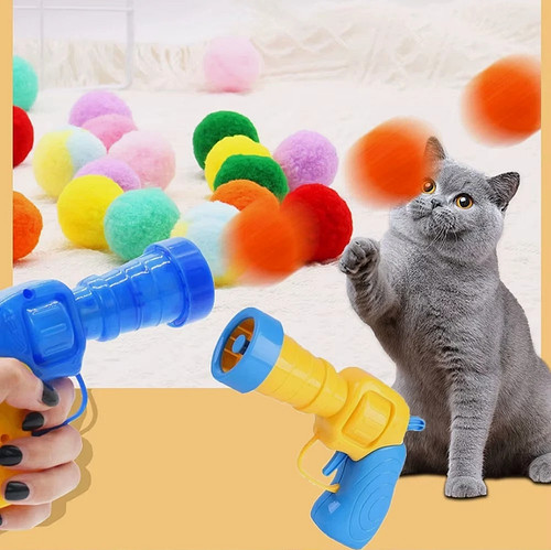 Cat ball gun interactive toy - ball,